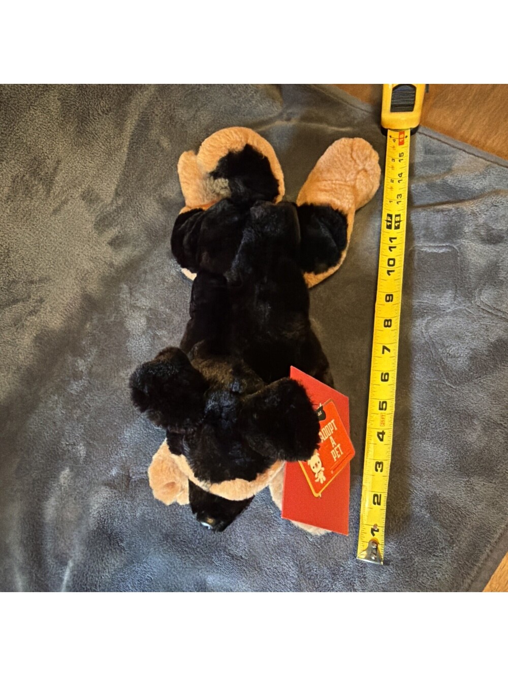 FAO Schwarz Adopt A Pets German Shepherd Black & Tan Plush Stuffed Dog 14in NWT